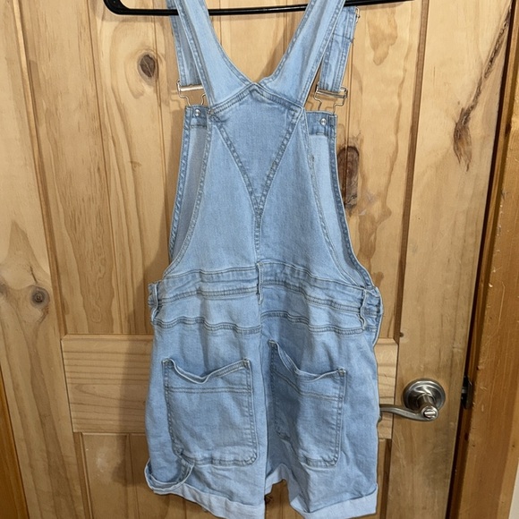 Rue21 light blue denim shortalls - Picture 3 of 5